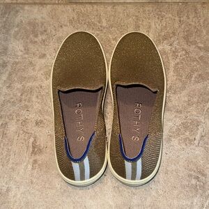Rothy's Olive and Blue Slip-On Shoes